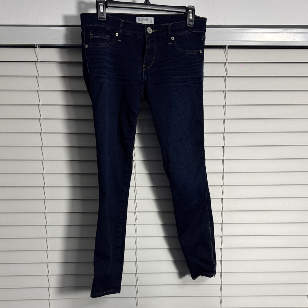 Express Women's Dark Blue Skinny Jeans